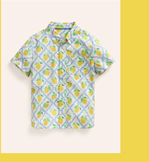 Cotton Linen Shirt - Yellow Lemon Gove